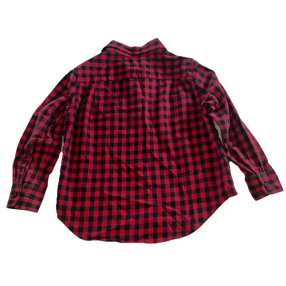 Polo Ralph Lauren Red Blue plaid long sleeve button up dress shirt sz 3T Cute